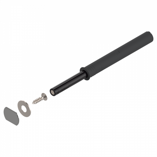 BLUM 956A1004.CS TIP-ON for doors (set), long version, adjustable magnet, Carbon black