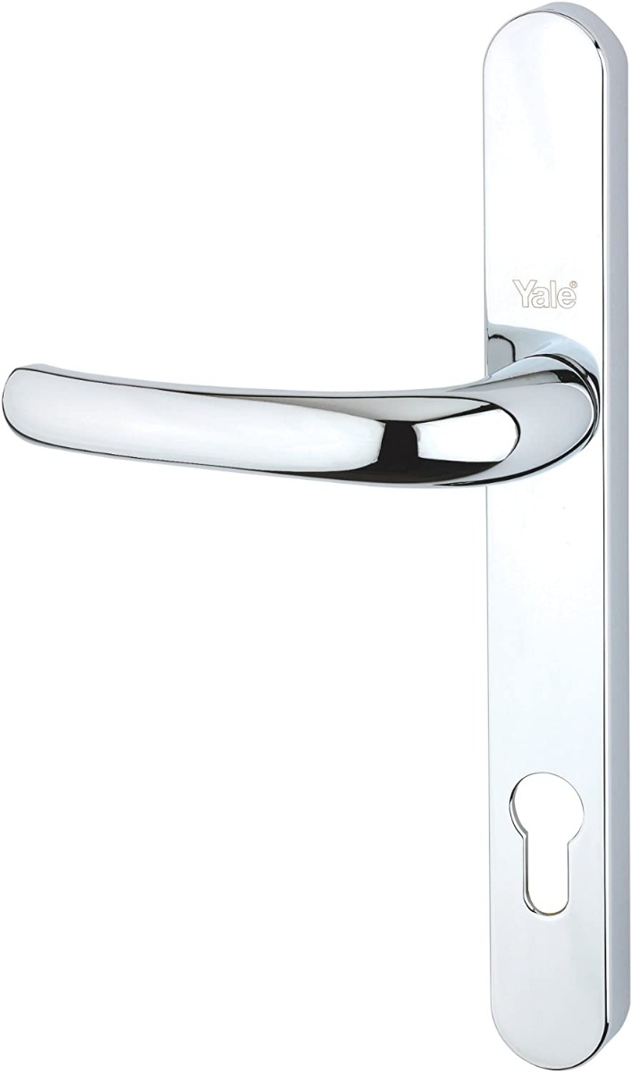 Yale Pvcu Long Backplate Handle Polished Chrome YH1LL-PC