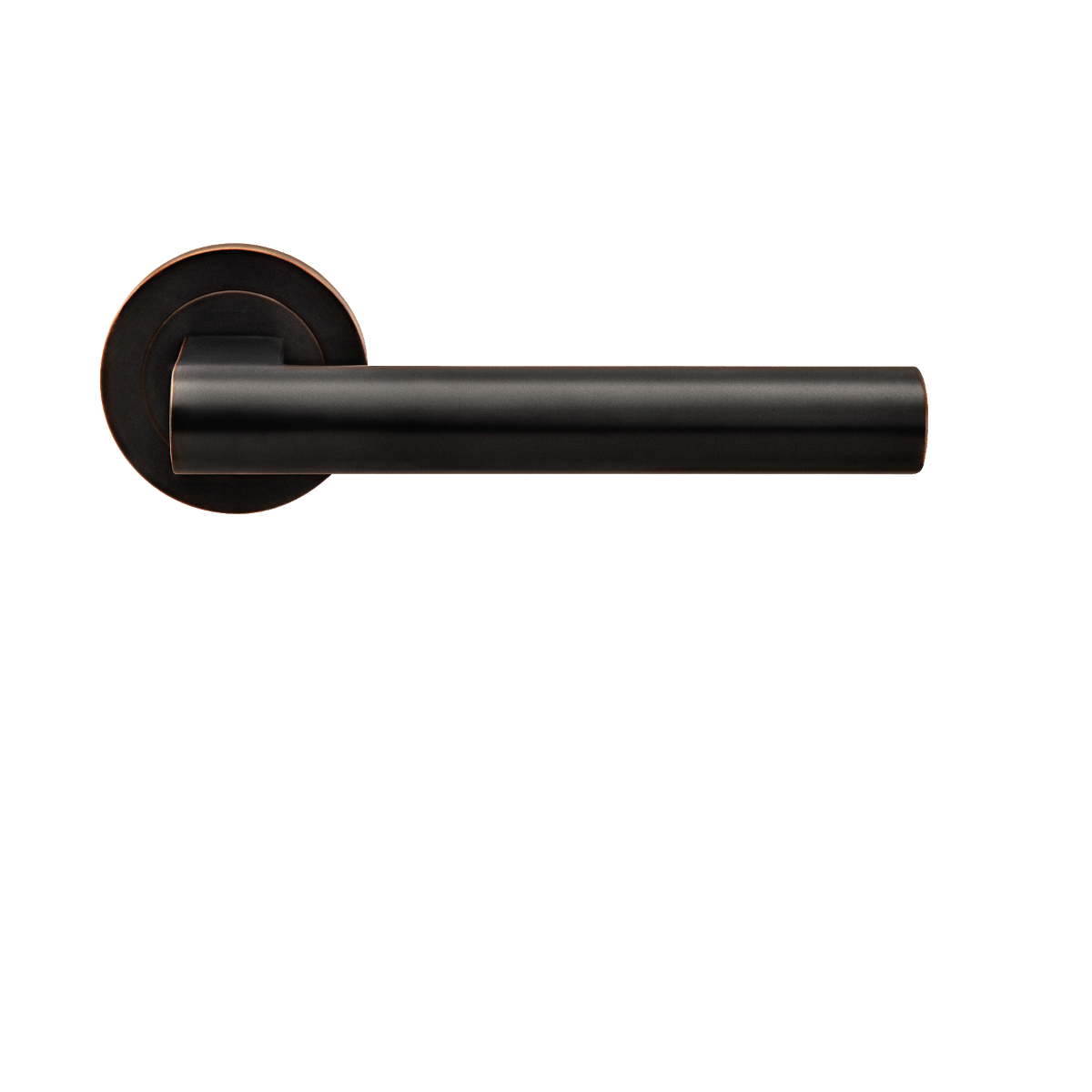 Karcher Design ER45 Madeira Door Handle on Round rose in oil rubbed bronze,