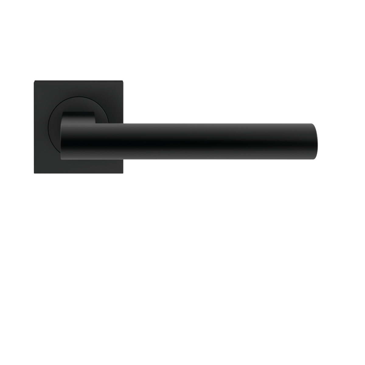Karcher Design ER45Q Madeira Door Handle on Square shaped rose in cosmos black,