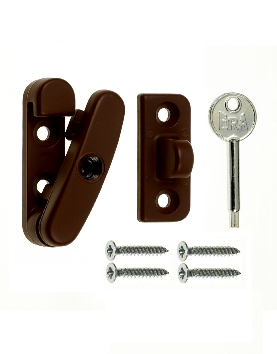 Era 809-22 Swing Lock Wood Stan Key Brown Card (1) 53mm Brown