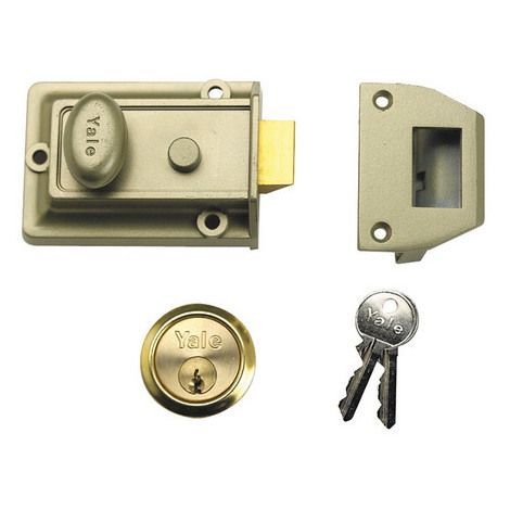 Yale 77 Traditional Nightlatch Satin Chrome B-77-ENB-SC-60