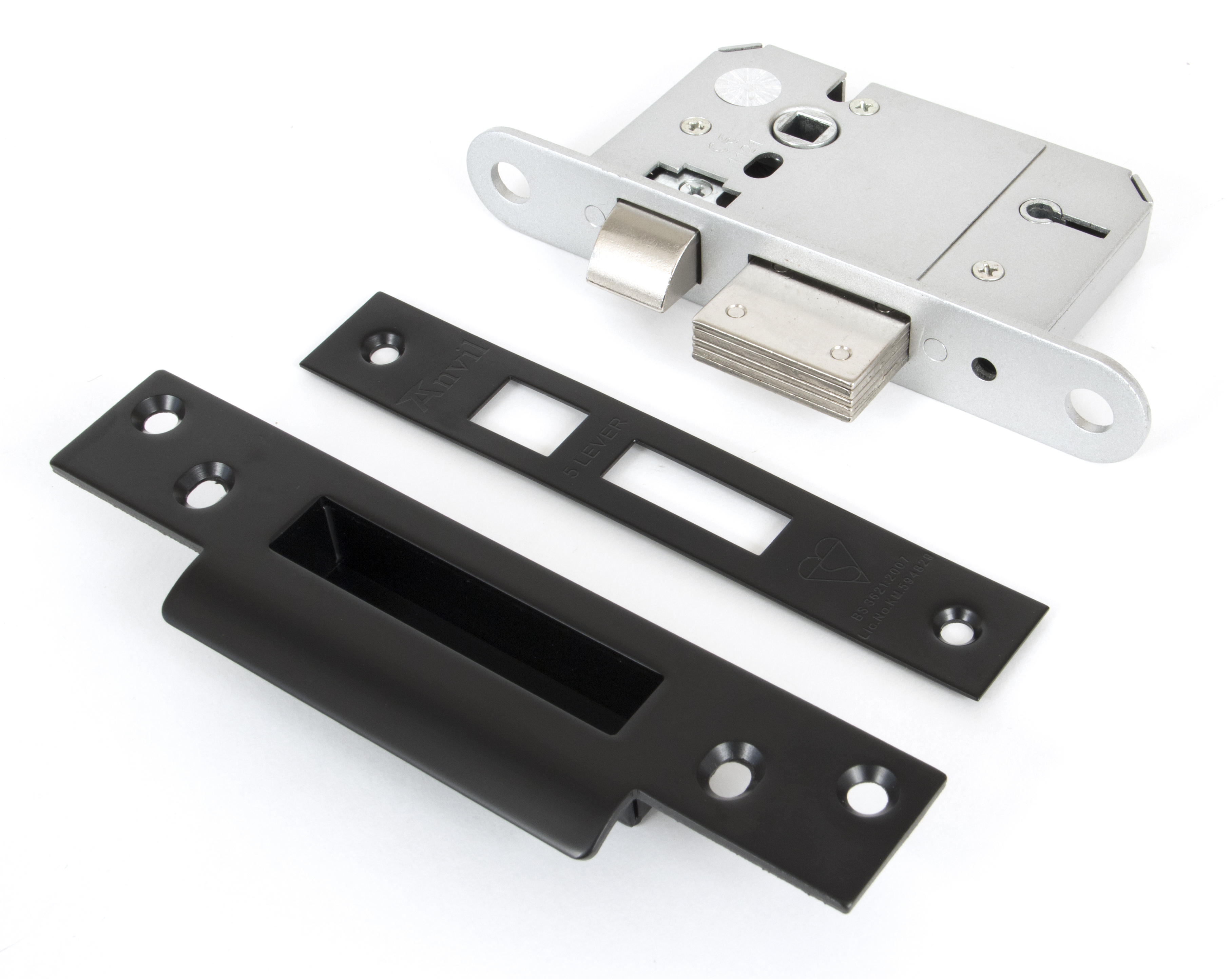 Black 65mm 5 Lever Bs Sash Lock From The Anvil