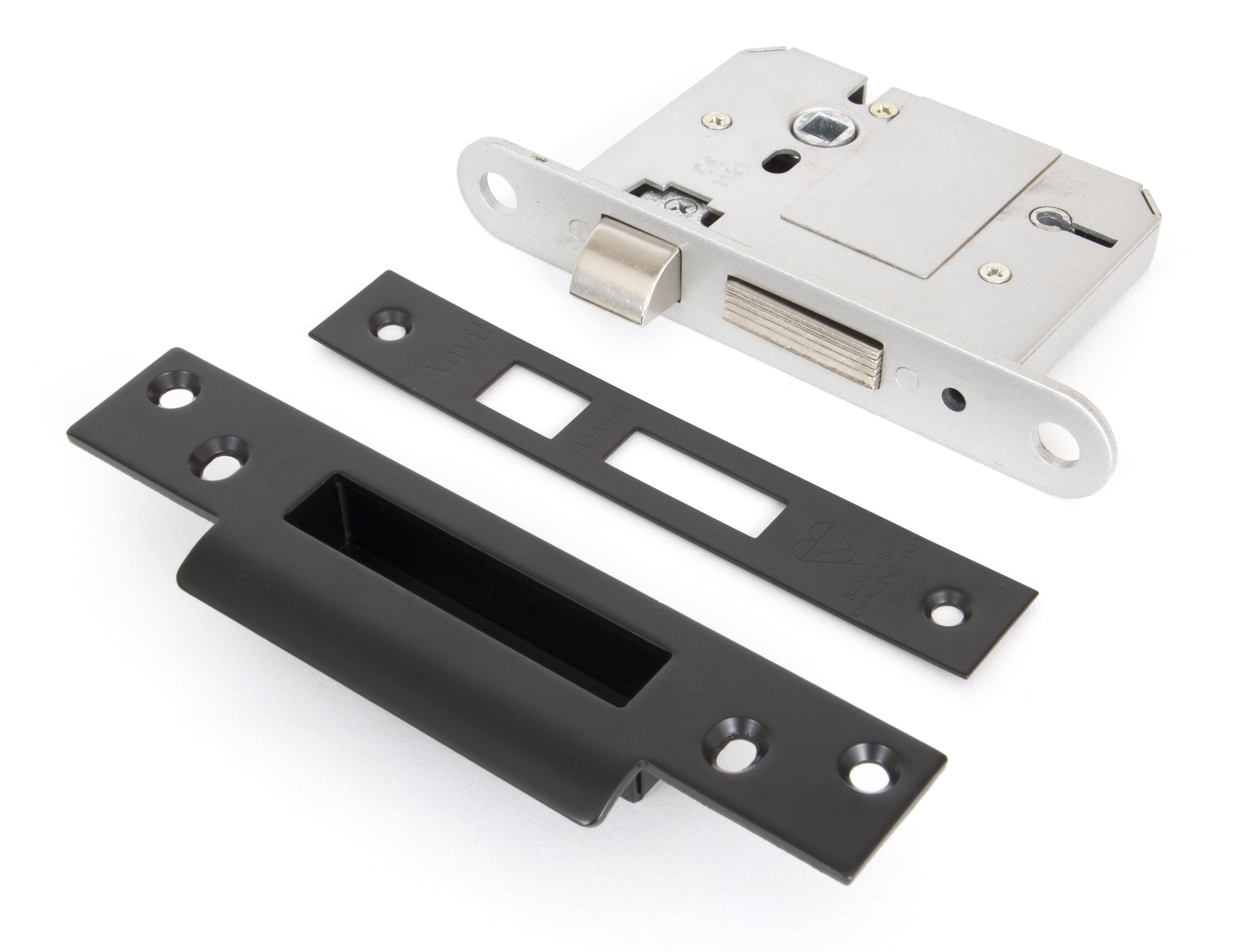 Black 76mm 5 Lever Bs Sash Lock Ka From The Anvil