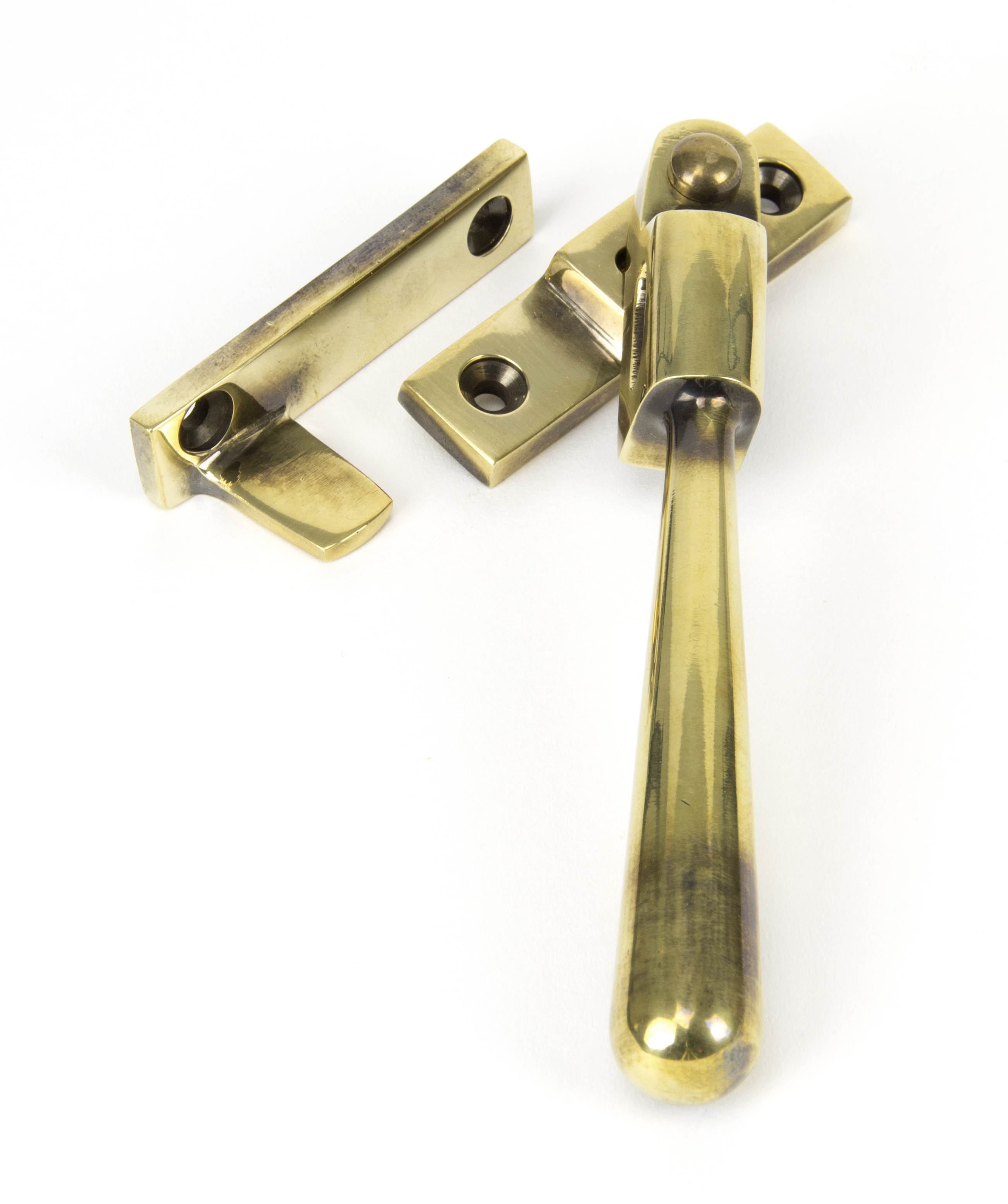 From The Anvil 91442 Aged Brass Night-Vent Locking Newbury Fastener