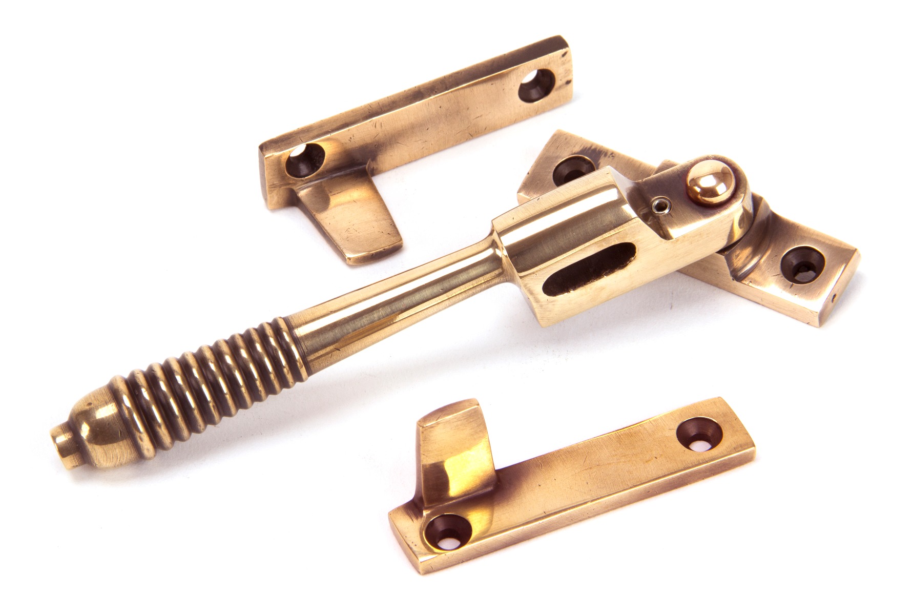 From The Anvil 91941 Polished Bronze Night-Vent Locking Reeded Fastener