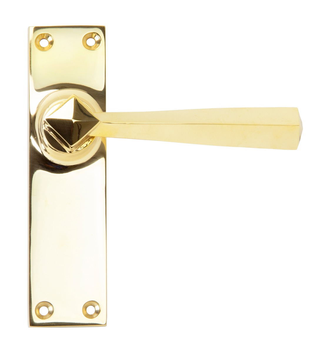 From The Anvil 91968 Polished Brass Straight Lever Latch Set