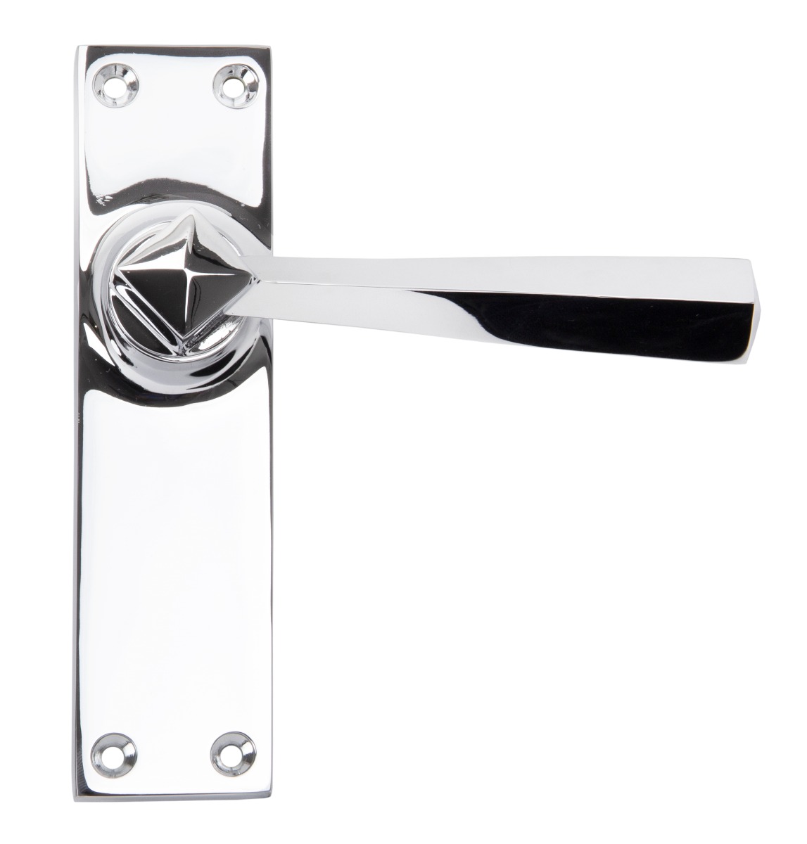 From The Anvil 91969 Polished Chrome Straight Lever Latch Set