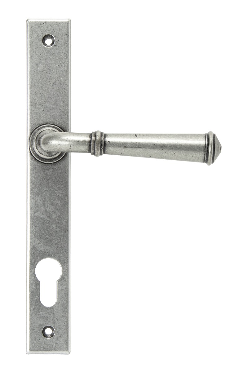 From The Anvil 92062 Pewter Regency Slimline Lever Espag. Lock Set
