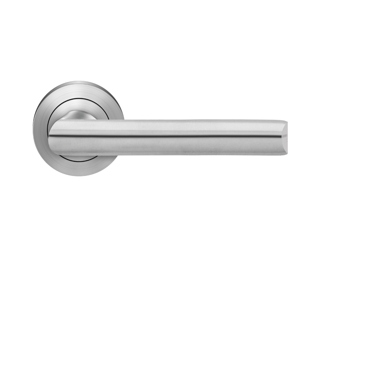 Karcher Design ER55 Paris Door Handle on Round rose in satin stainless steel,