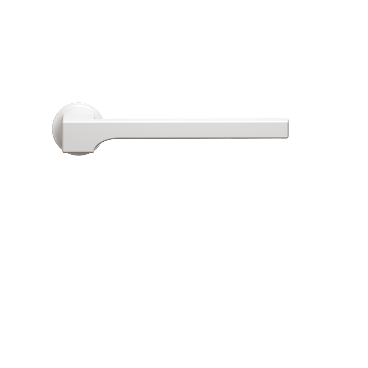 Karcher Design ER57M Soho Door Handle on Round mini rose in polaris white,