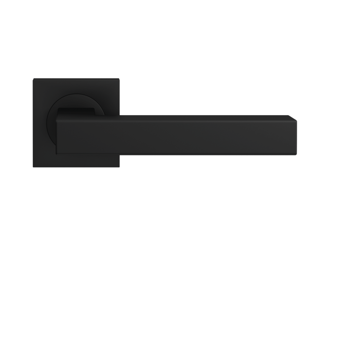 Karcher Design ER46Q Seattle Door Handle on Square shaped rose in cosmos black,