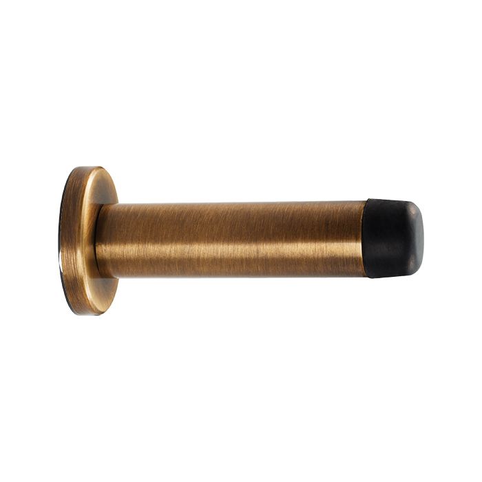Carlisle Brass AA21AB Wall Mounted Cylinder Doorstop With Rose 70mm Antique Brass