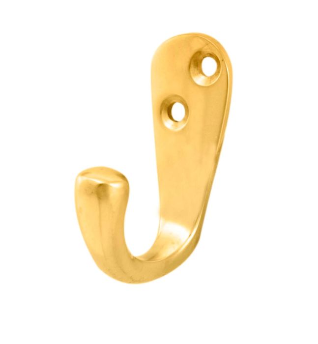 Carlisle Brass AA26 Victorian - Single Robe Hook 45mm Polished Brass
