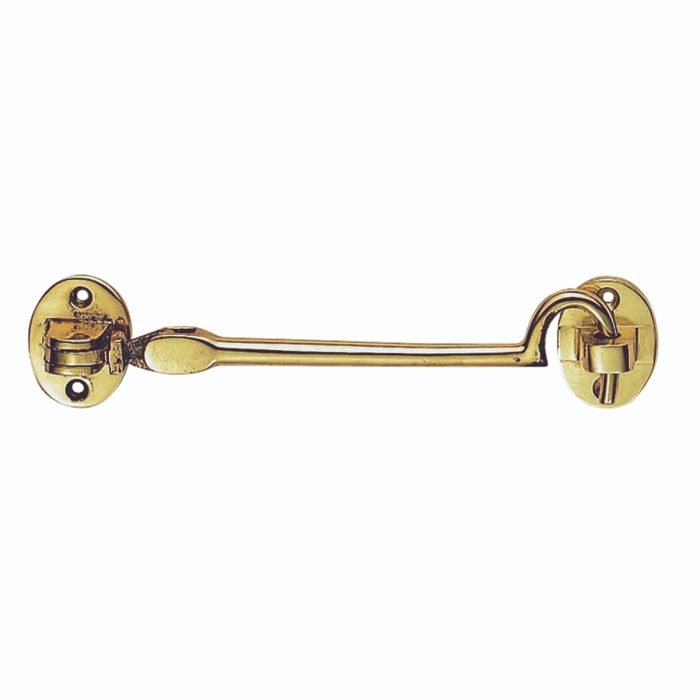 Carlisle Brass AA62 Cabin Hook - Heavyweight (Silent Pattern) 152mm Polished Brass