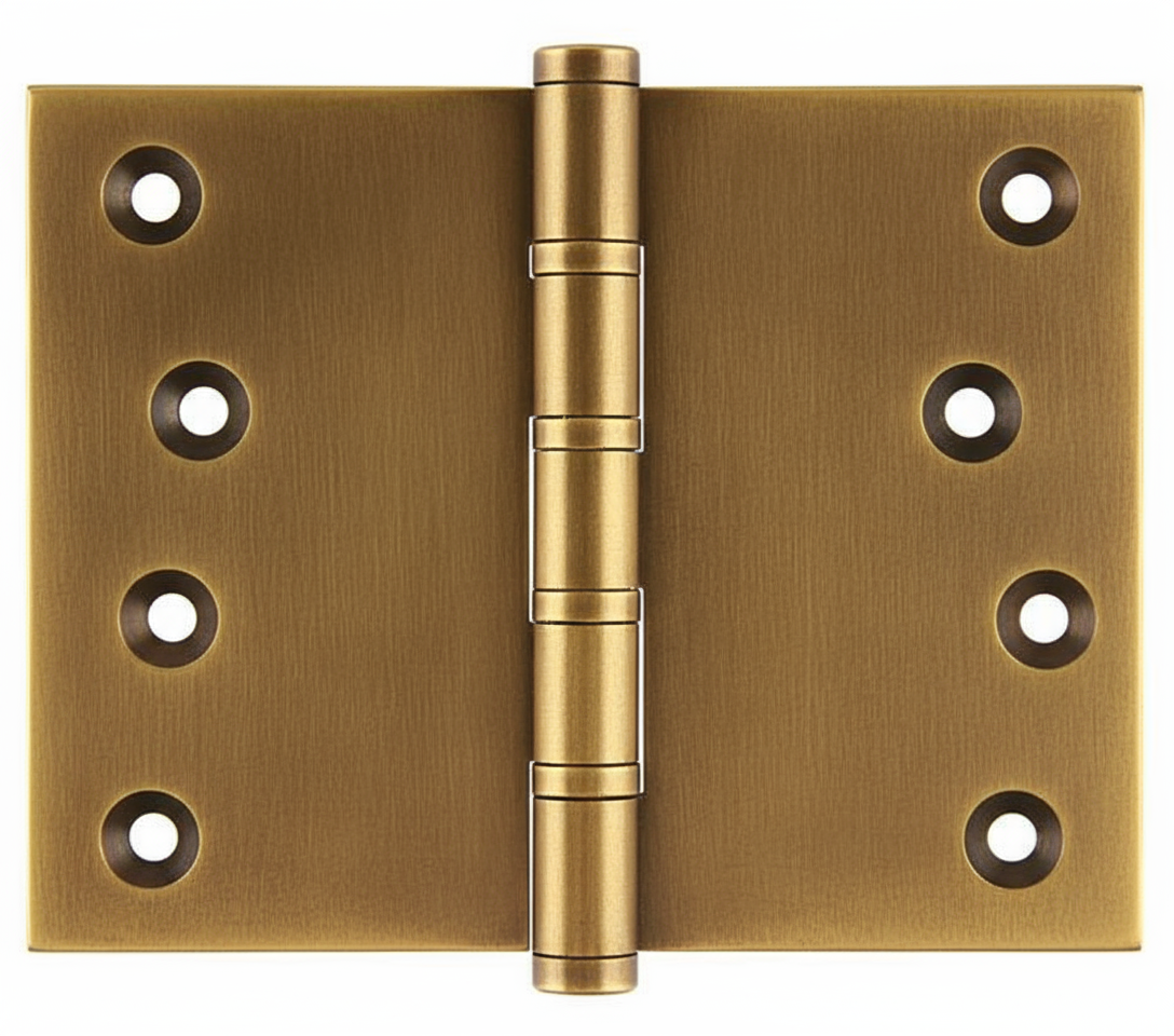 Simonswerk P1562 Ball Race Brass Butt Projection Hinges 101.6mm x 127mm c/w Screws Antique Brass