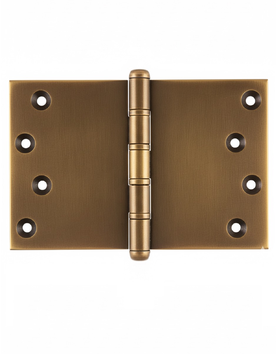 Simonswerk P1564 Ball Race Brass Butt Projection Hinges 101.6mm x 152mm c/w Screws Antique Brass