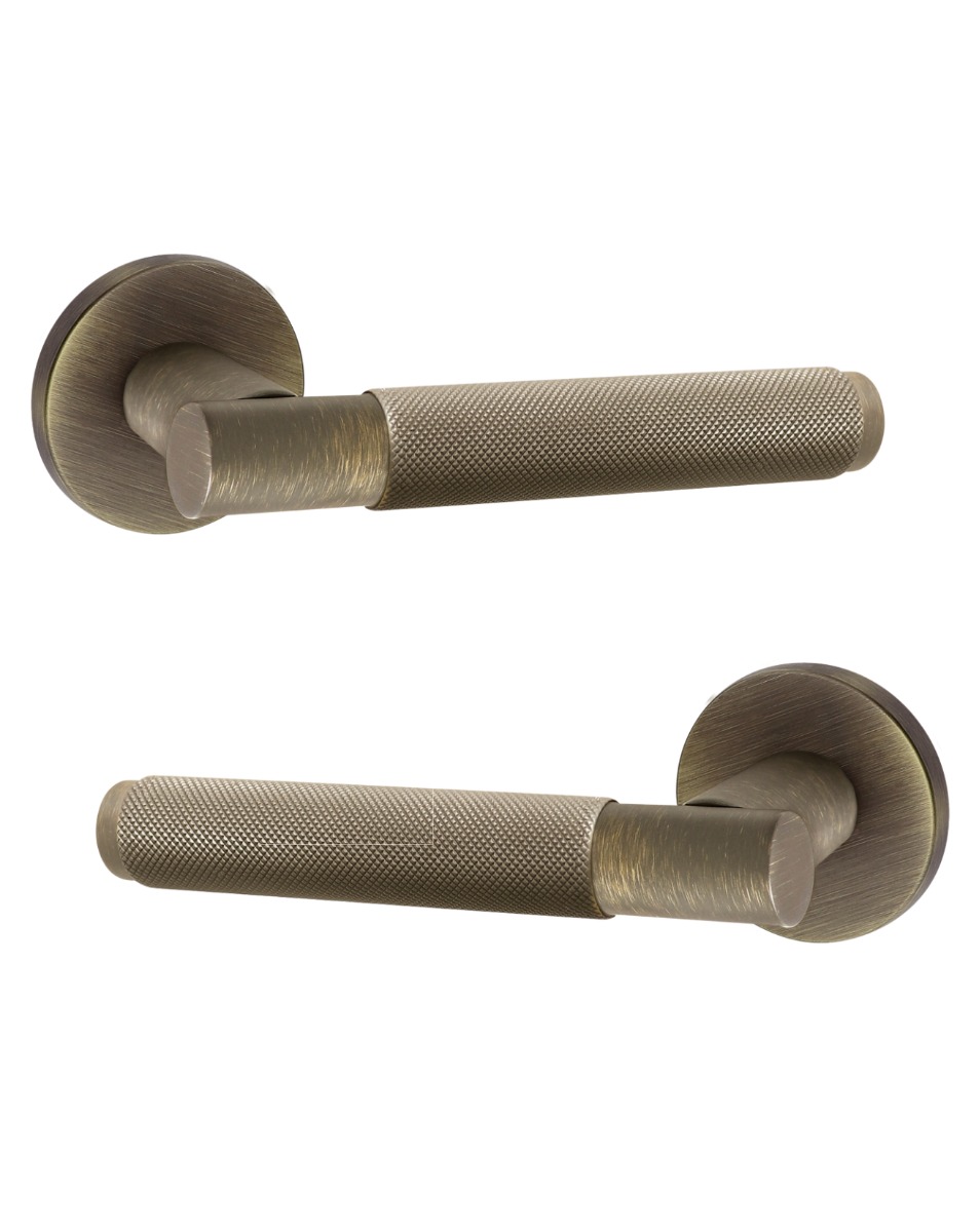 Acre & Clutton Nexus Knurled Lever on Round Rose - Matt Bronze