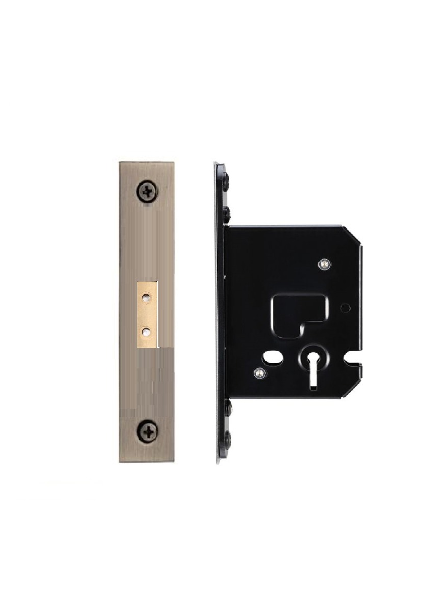 IRONZONE Architectural 3 Lever Dead Lock 64mm with 45mm Backset Antique Brass