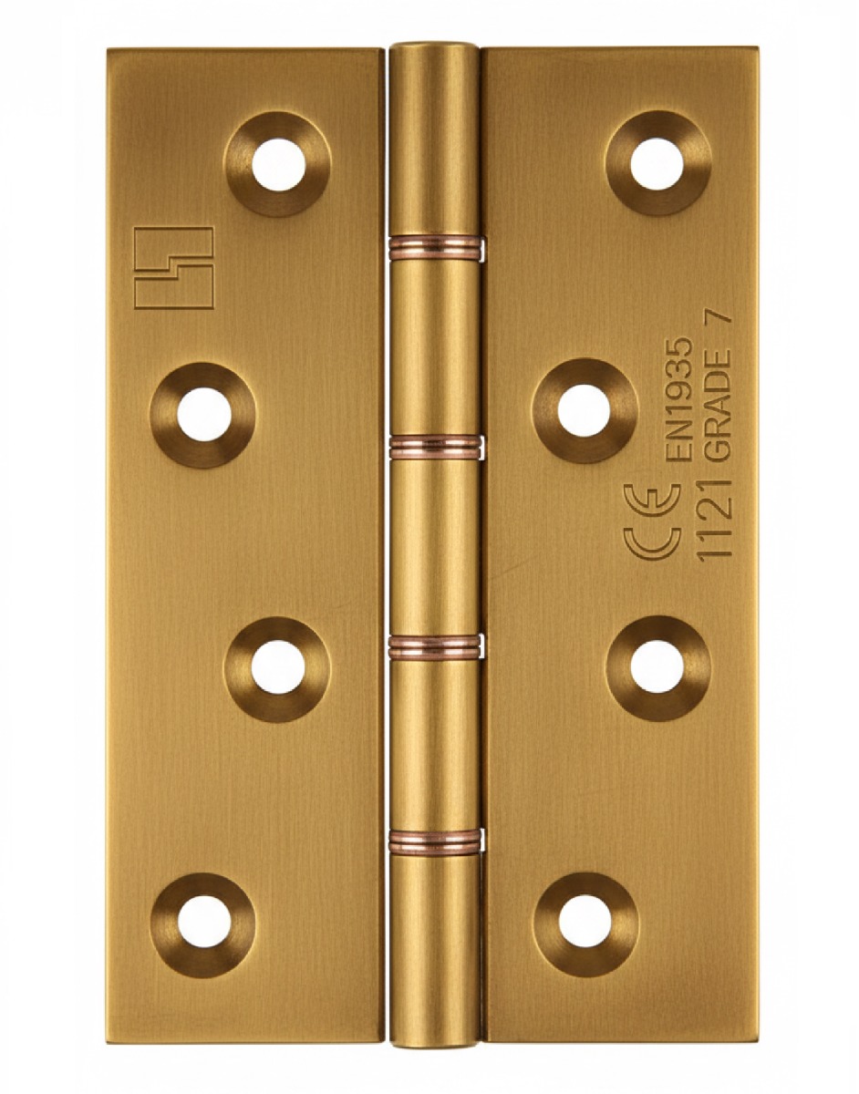 Simonswerk 1480 Double Phosphor Bronze Washered Brass Finial Butt Hinge 152mm x 75mm c/w Screws Polished Imitation Bronze (UK 523)