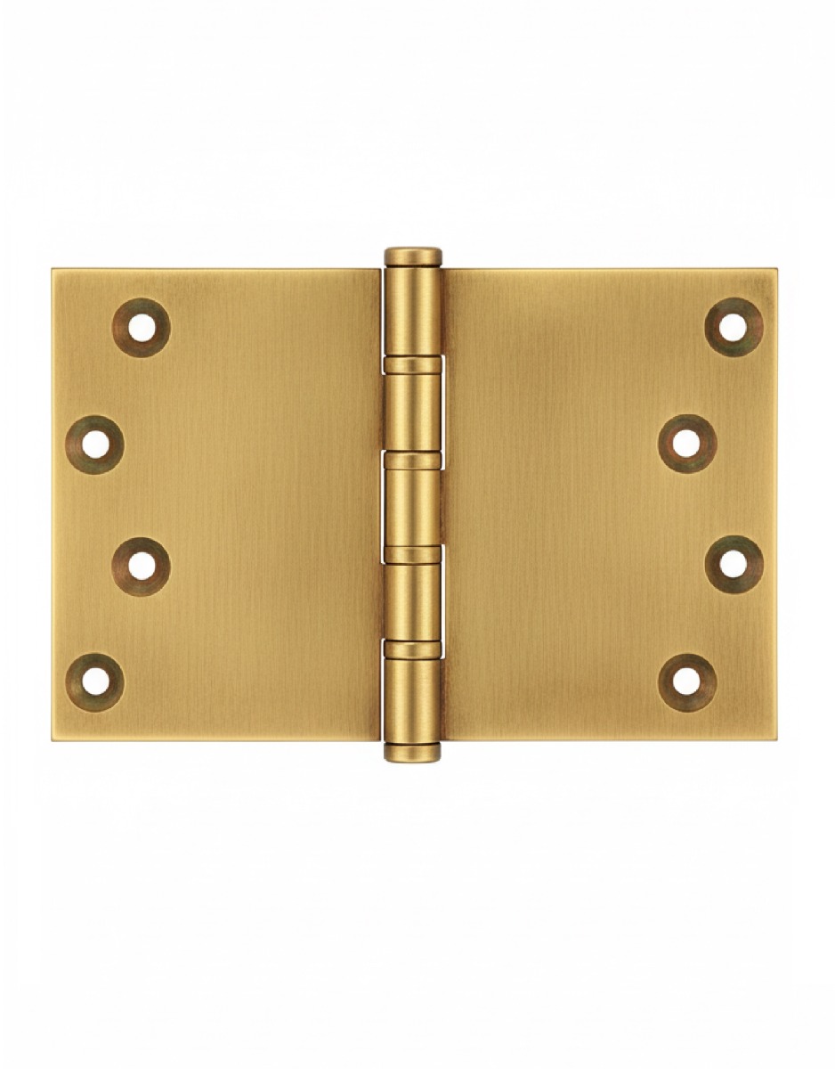 Simonswerk P1564 Ball Race Brass Butt Projection Hinges 101.6mm x 152mm c/w Screws Aged Brass