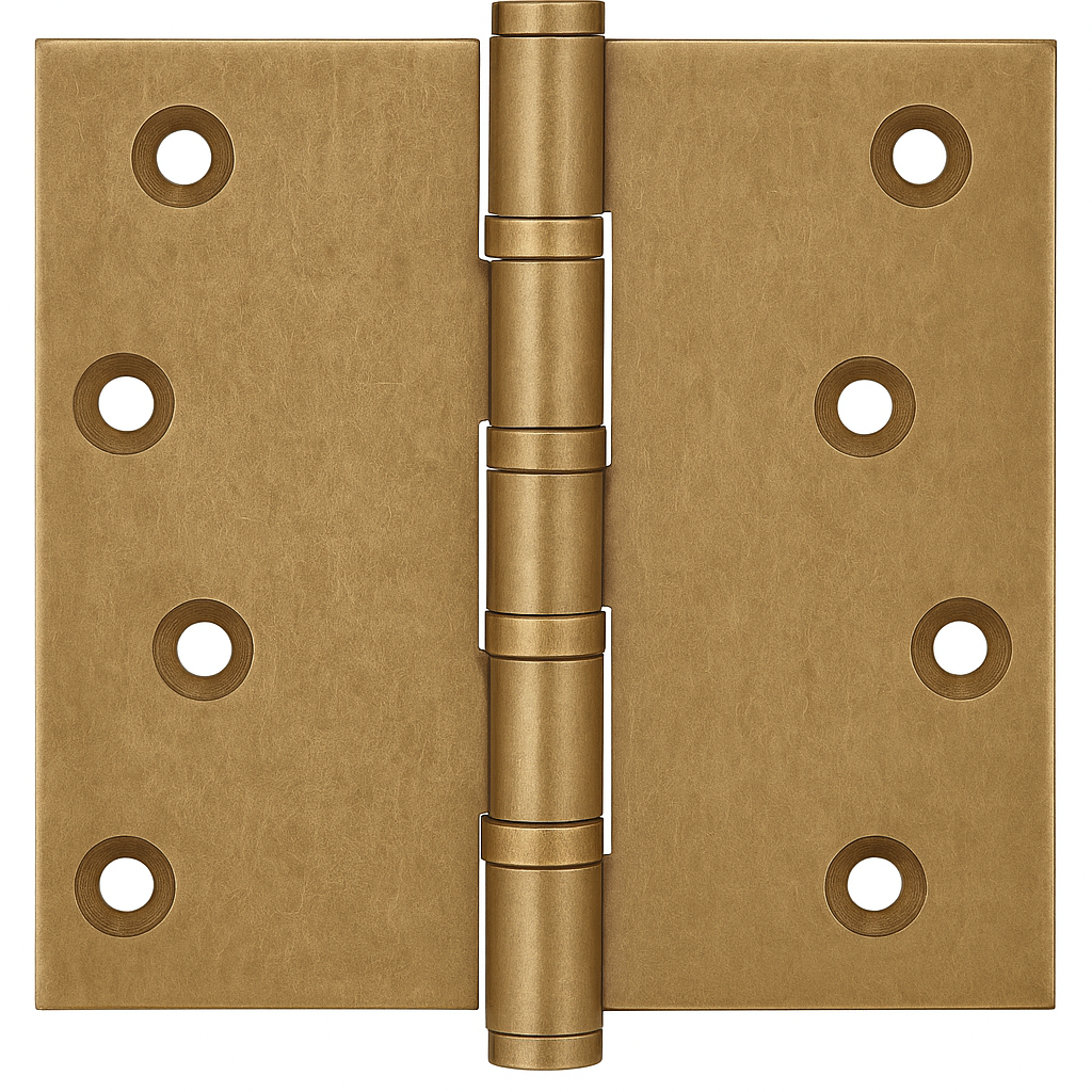 Simonswerk P1560 Ball Race Brass Butt Projection Hinges 100mm x 103mm c/w Screws Aged Brass
