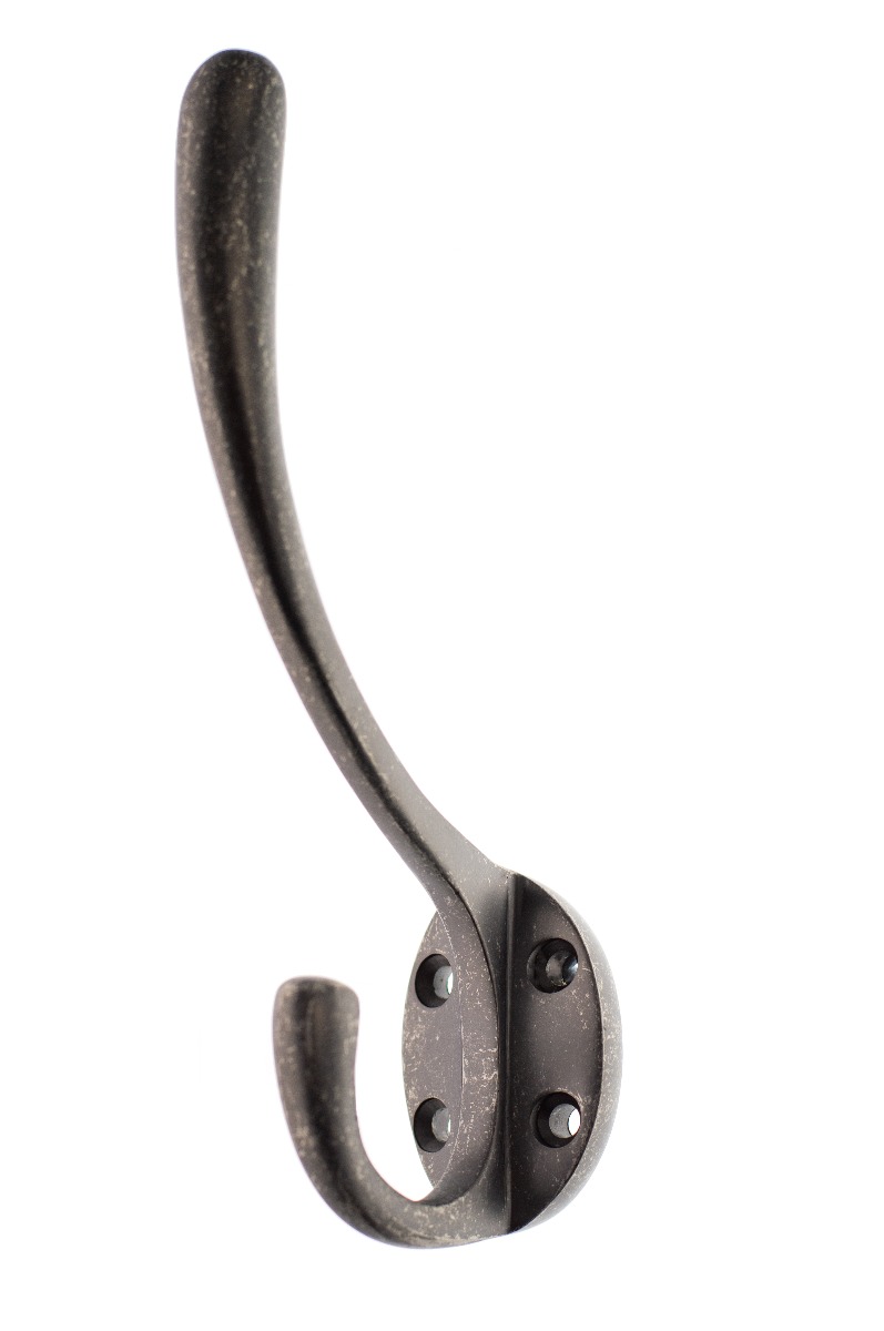 Atlantic Traditional Hat & Coat Hook - Distressed Silver AHCHDS