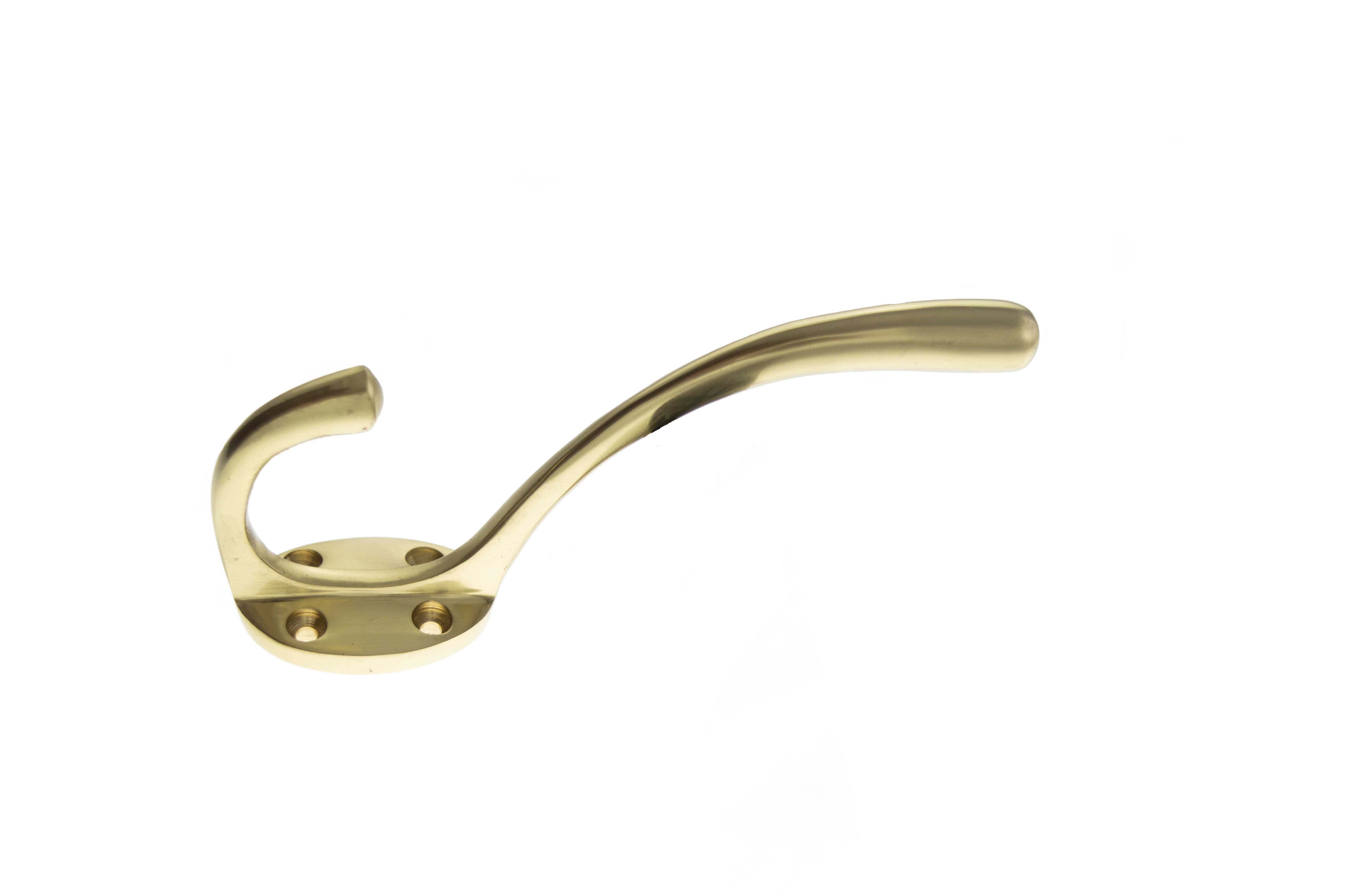 Atlantic Traditional Hat & Coat Hook - Polished Brass AHCHPB