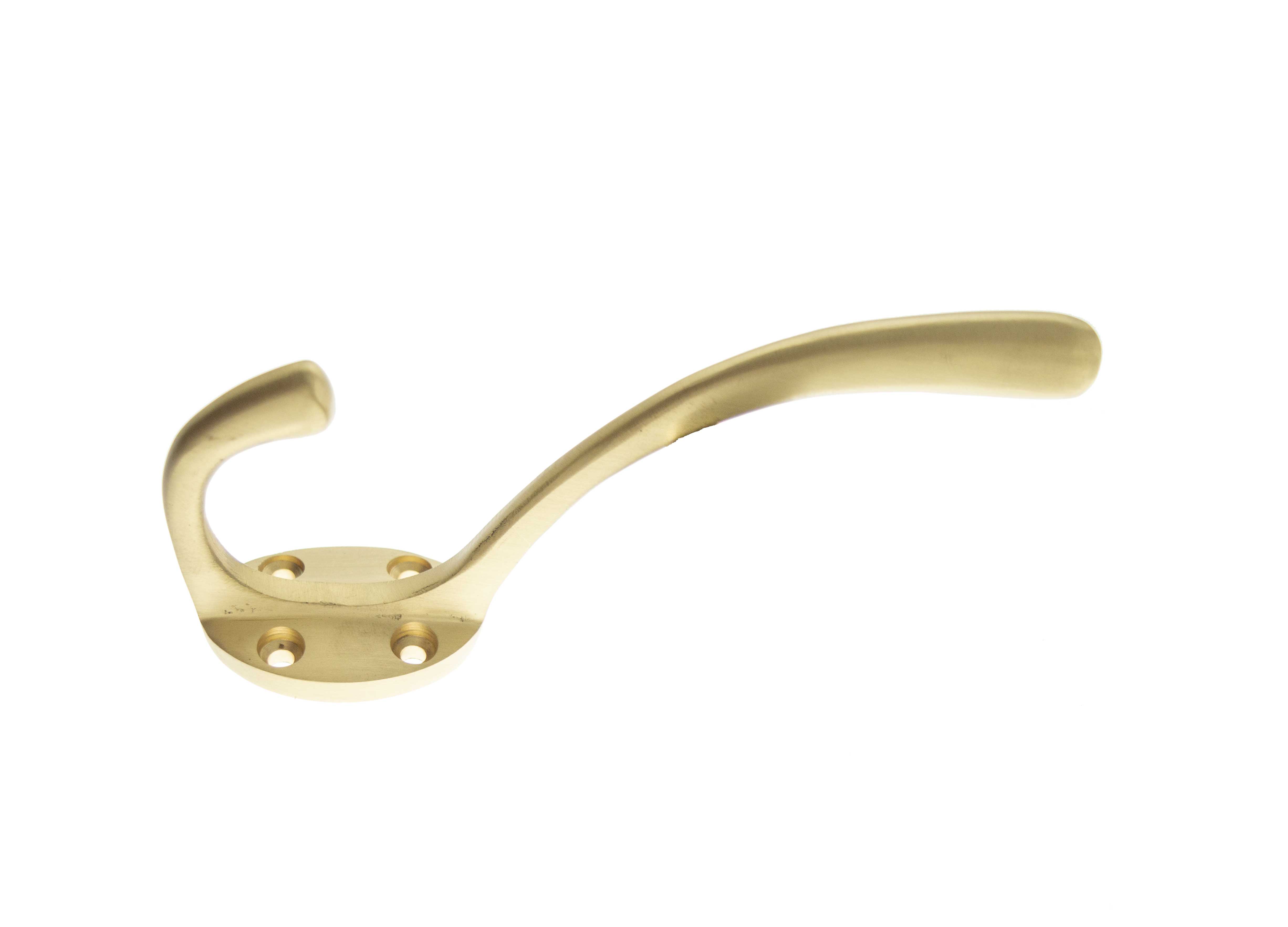 Atlantic Traditional Hat & Coat Hook - Satin Brass AHCHSB