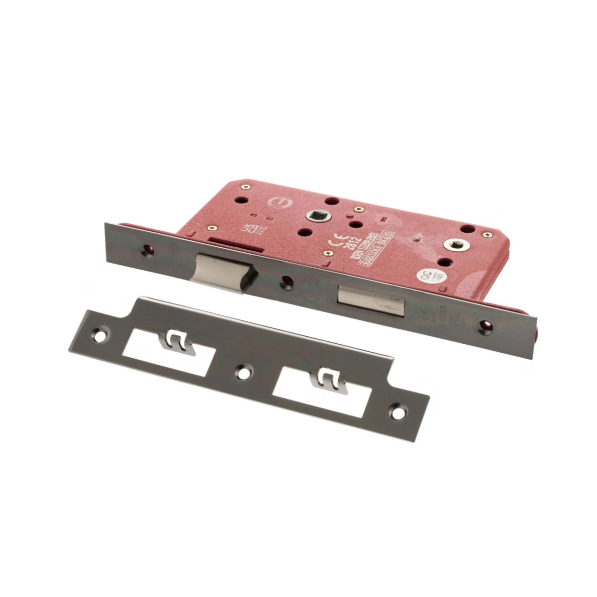 Atlantic DIN Bathroom Lock Double Turn 60mm backset - Black Nickel ALKDINB60BN