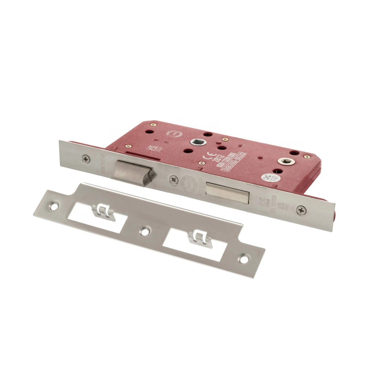 Atlantic DIN Bathroom Lock Double Turn 60mm backset - Polished Stainless Steel ALKDINB60PSS