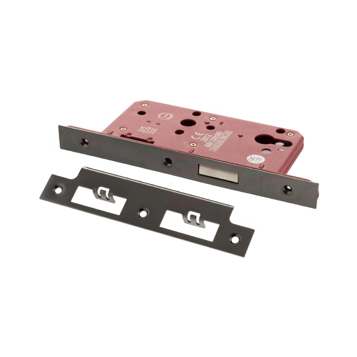 Atlantic DIN Euro Profile Deadlock Double Throw 60mm backset - Black Nickel ALKDINED60BN