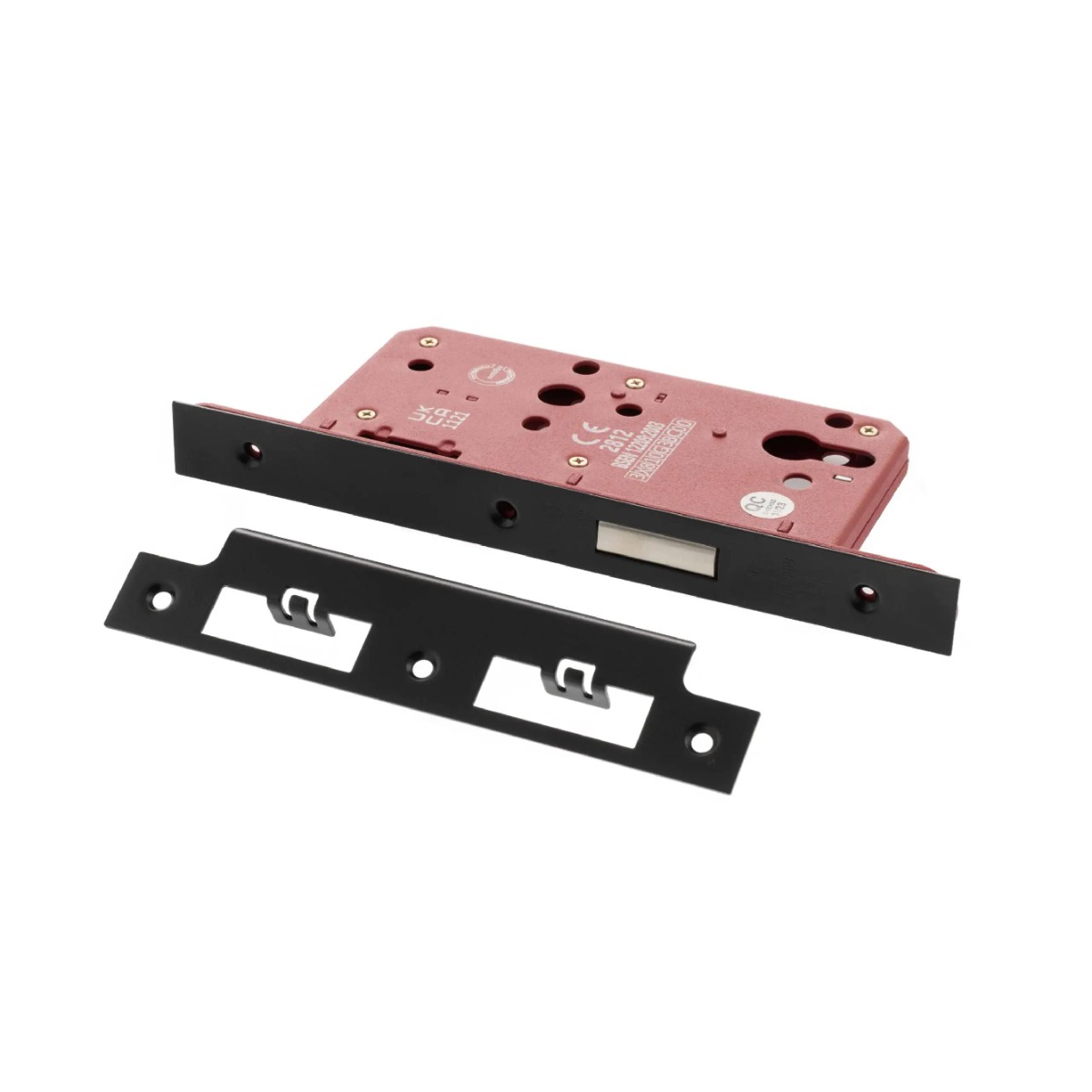 Atlantic DIN Euro Profile Deadlock Double Throw 60mm backset - Matt Black ALKDINED60MB