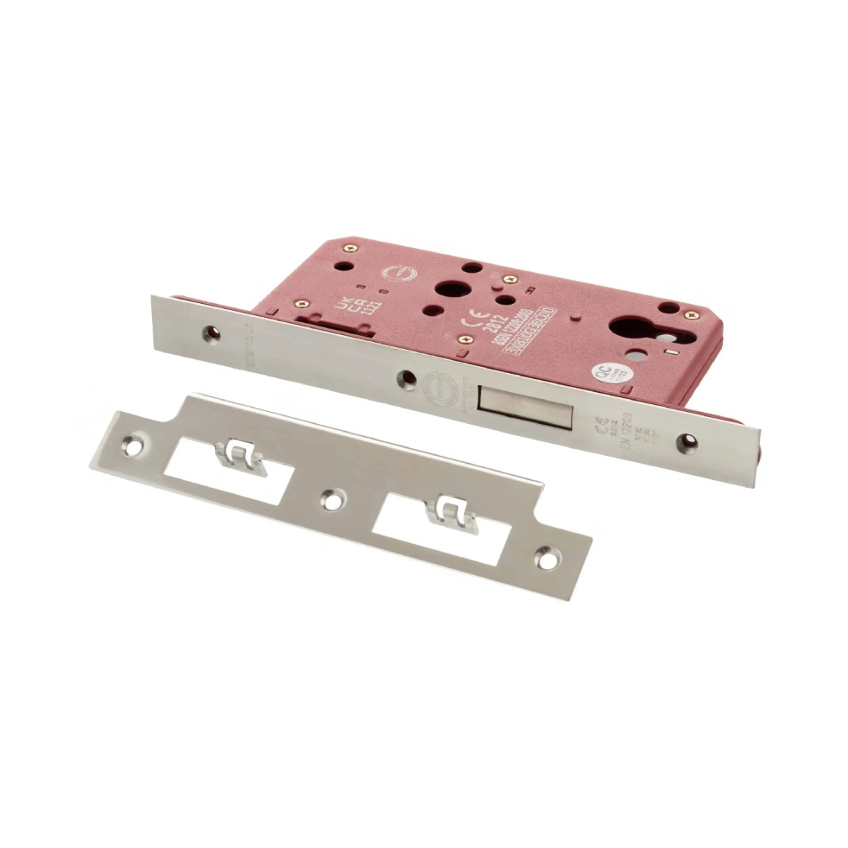 Atlantic DIN Euro Profile Deadlock Double Throw 60mm backset - Polished Chrome ALKDINED60PC