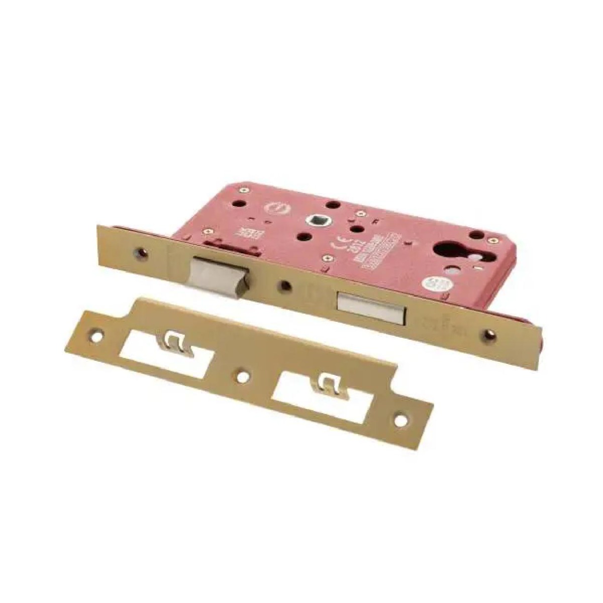 Atlantic DIN Euro Profile Sashlock Double Throw 60mm backset - Satin Brass ALKDINES60SB