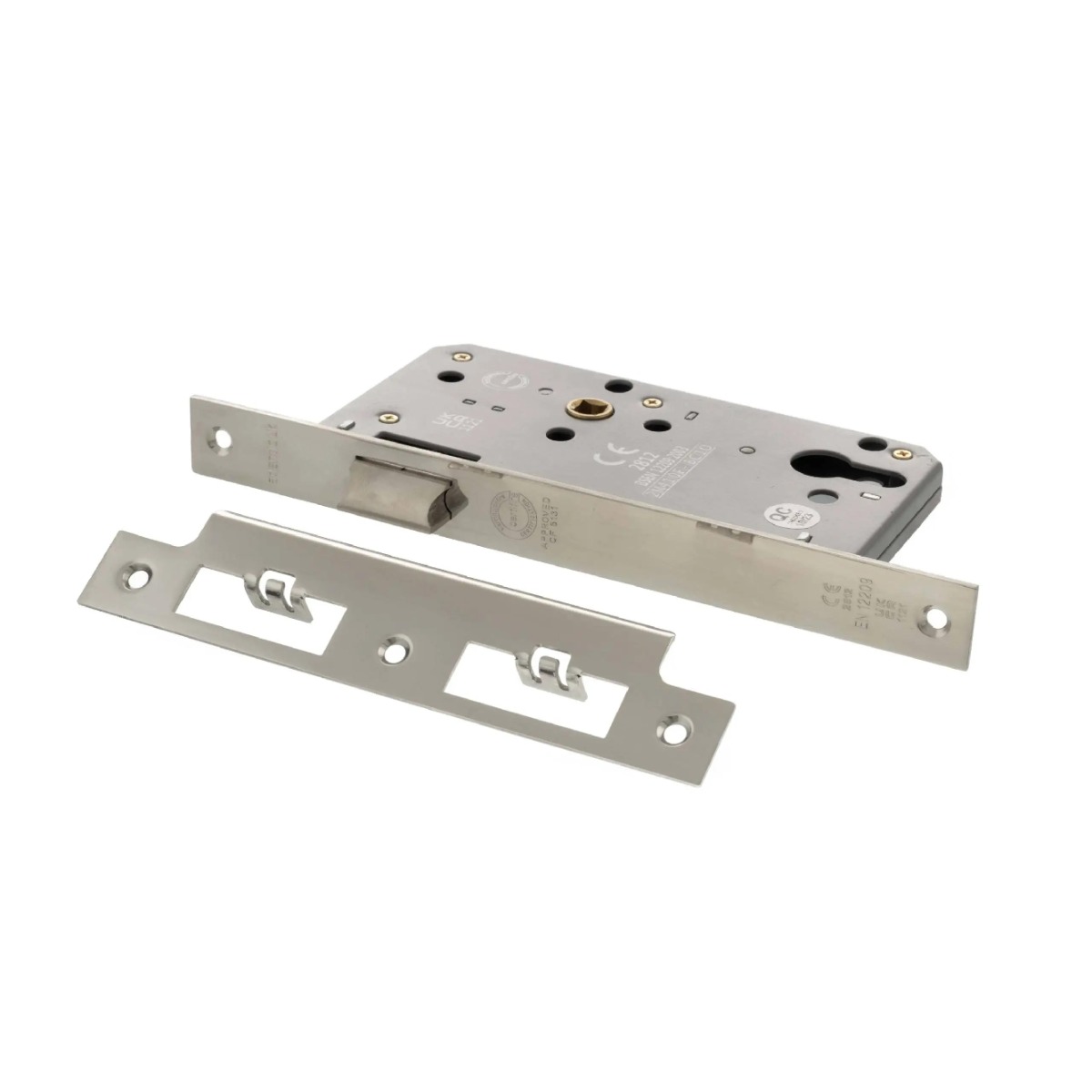 Atlantic DIN Latch 60mm backset - Polished Stainless Steel ALKDINL60PSS