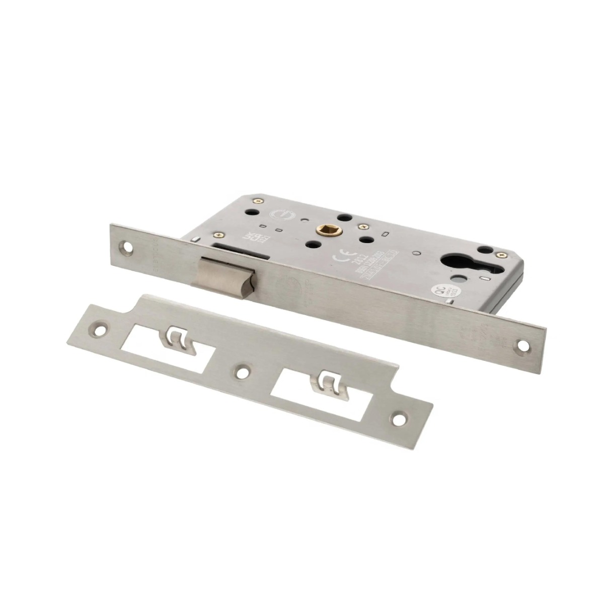 Atlantic DIN Night Latch 60mm backset - Satin Stainless Steel ALKDINL60SSS