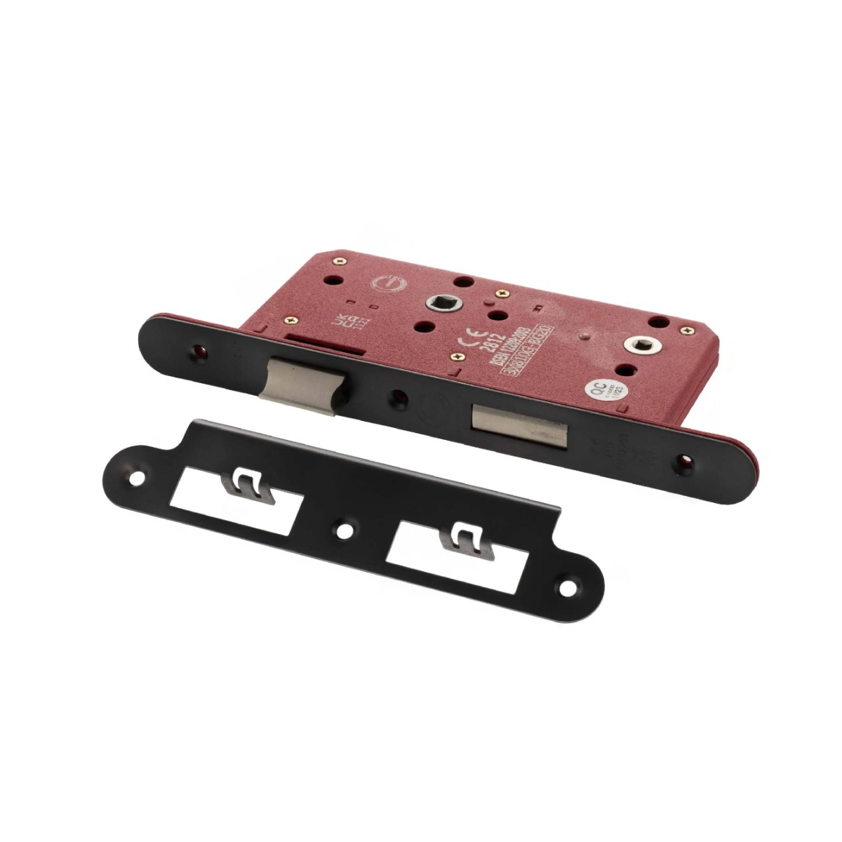Atlantic DIN Radius Bathroom Lock Double Turn 60mm backset - Matt Gun Metal ALKDINRB60MBN