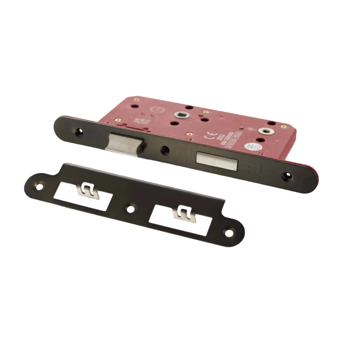 Atlantic DIN Radius Bathroom Lock Double Turn 60mm backset - Urban Dark Bronze ALKDINRB60UDB