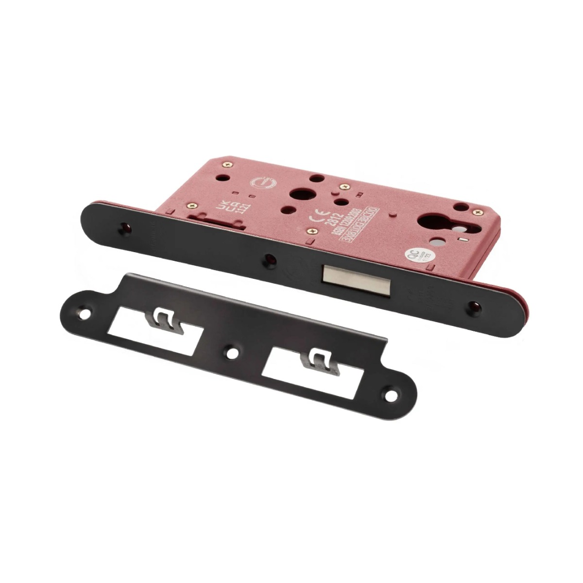 Atlantic DIN Radius Euro Profile Deadlock Double Throw 60mm backset - Matt Gun Metal ALKDINRED60MBN