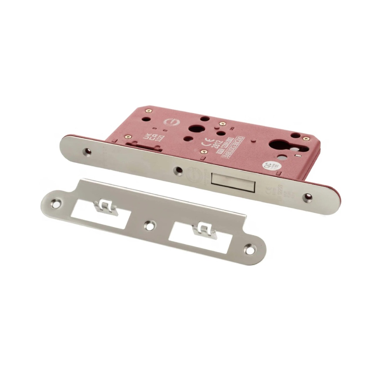 Atlantic DIN Radius Euro Profile Deadlock Double Throw 60mm backset - Polished Chrome ALKDINRED60PC