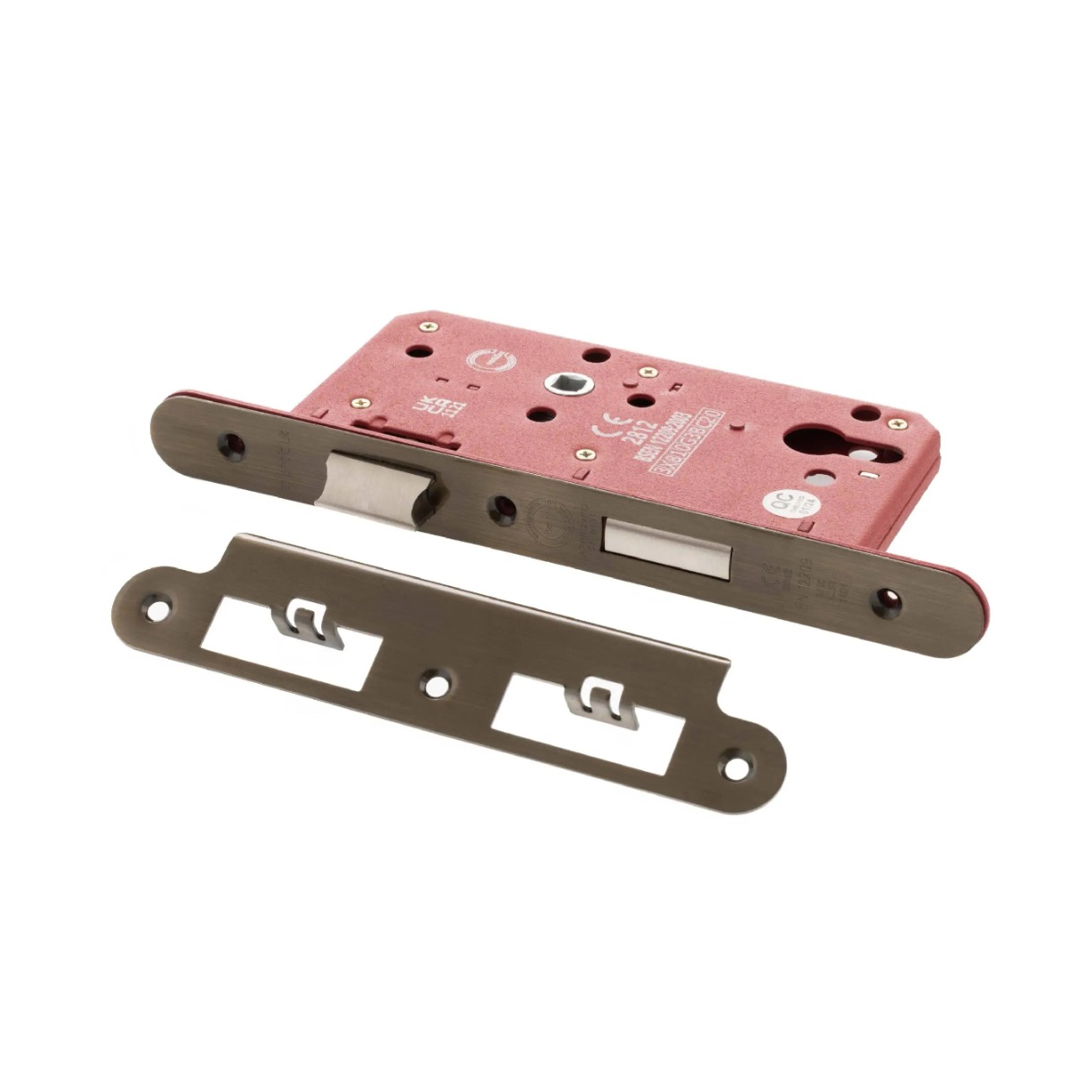 Atlantic DIN Radius Euro Profile Sashlock Double Throw 60mm backset - Antique Brass ALKDINRES60AB