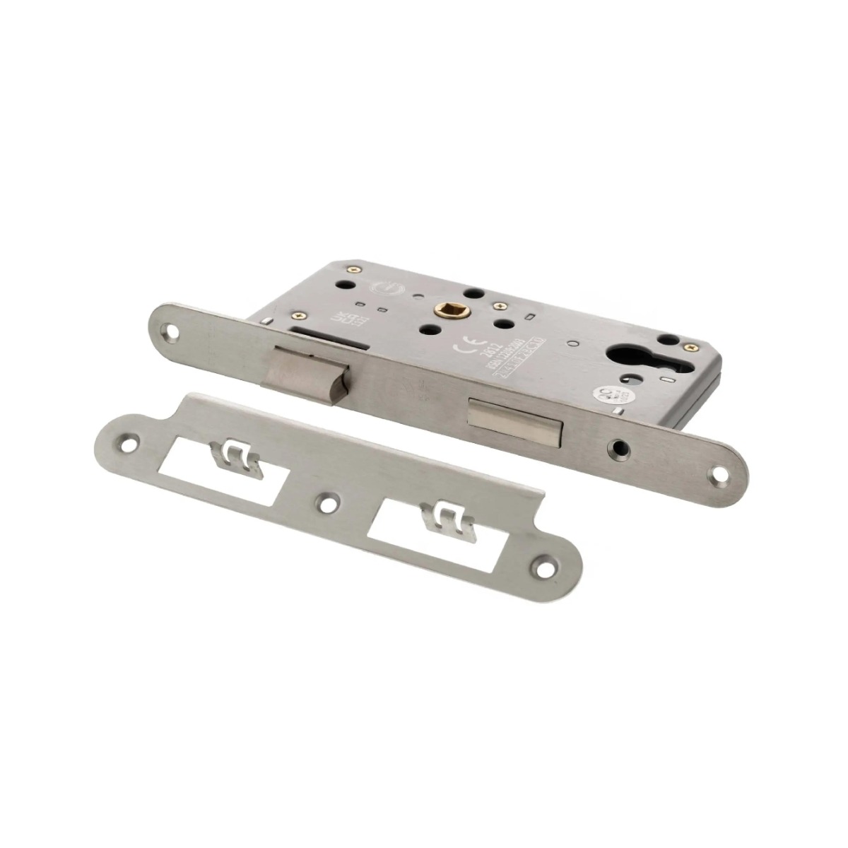 Atlantic DIN Radius Euro Profile Sashlock Double Throw 60mm backset - Satin Stainless Steel ALKDINRES60SSS