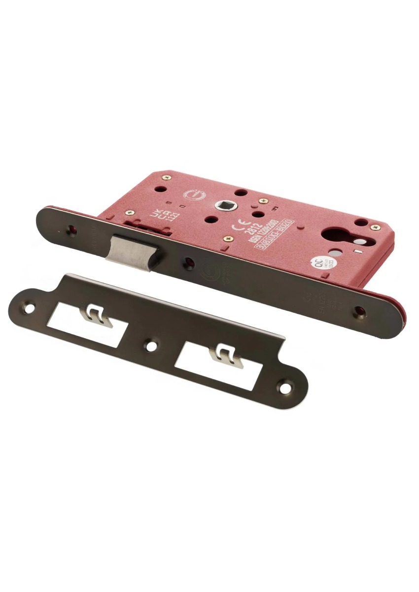Atlantic DIN Radius Latch 60mm backset - Urban Dark Bronze ALKDINRL60UDB