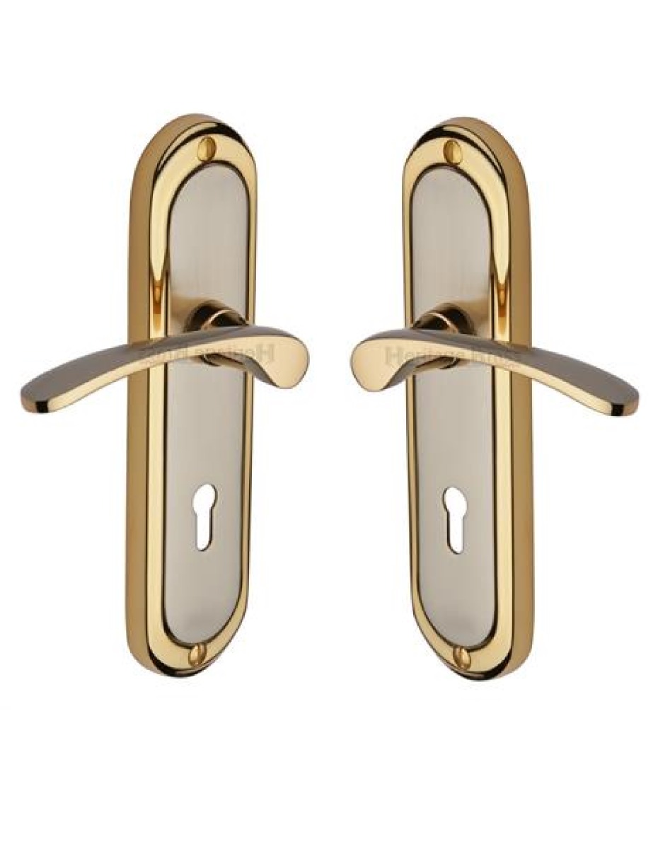 Heritage Brass AMB6200-JP Door Handle Lever Lock Ambassador Design Jupiter finish