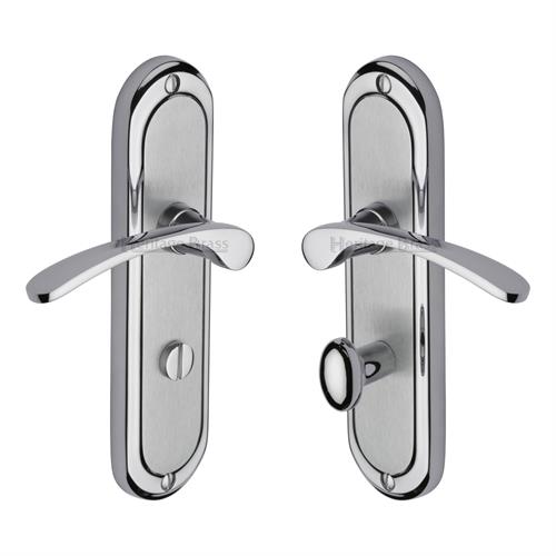 Heritage Brass AMB6230-AP Door Handle for Bathroom Ambassador Design Apollo finish