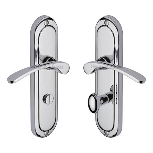 Heritage Brass AMB6230-PC Door Handle for Bathroom Ambassador Design Polished Chrome finish