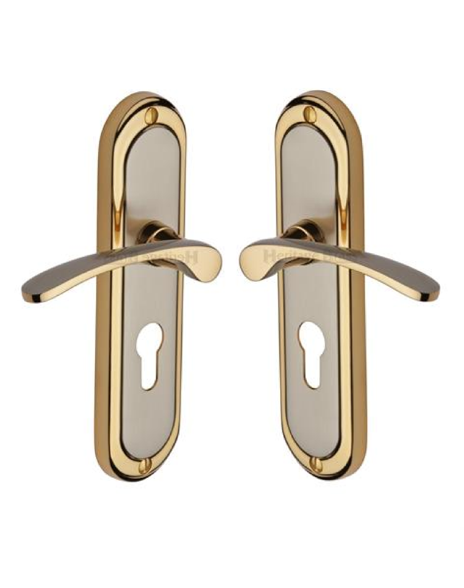 Heritage Brass AMB6248-JP Door Handle for Euro Profile Plate Ambassador Design Jupiter finish