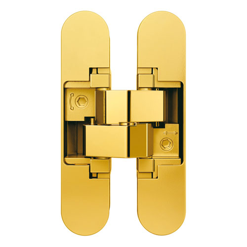 SIMONSWERK ANSELMI AN150 3D Adjustable Concealed Hinge Polished Brass (AN 037) 110mm for 40Kg Door