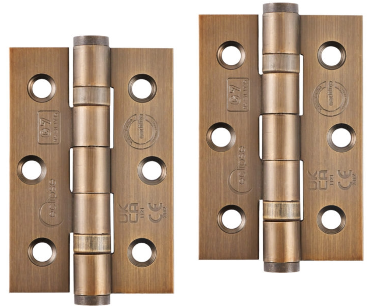 Eclipse Ball Bearing Hinge Grade 7 76x51x2mm MAB 14852MAB Matt Antique Brass